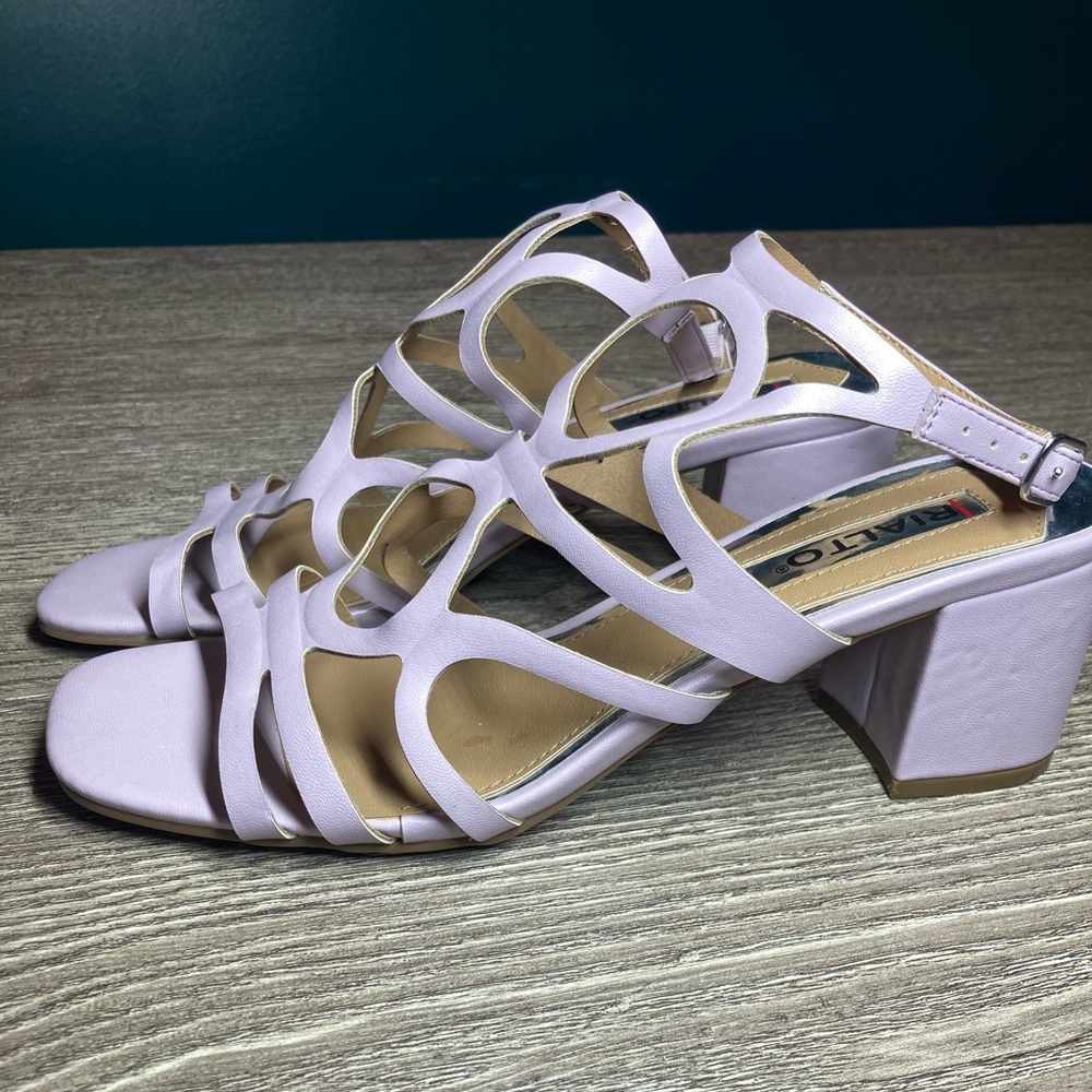 Rialto Womens Sandal NEW Lilac Stanly, Open Toe Wedge 2.5 heel, Size 8.5